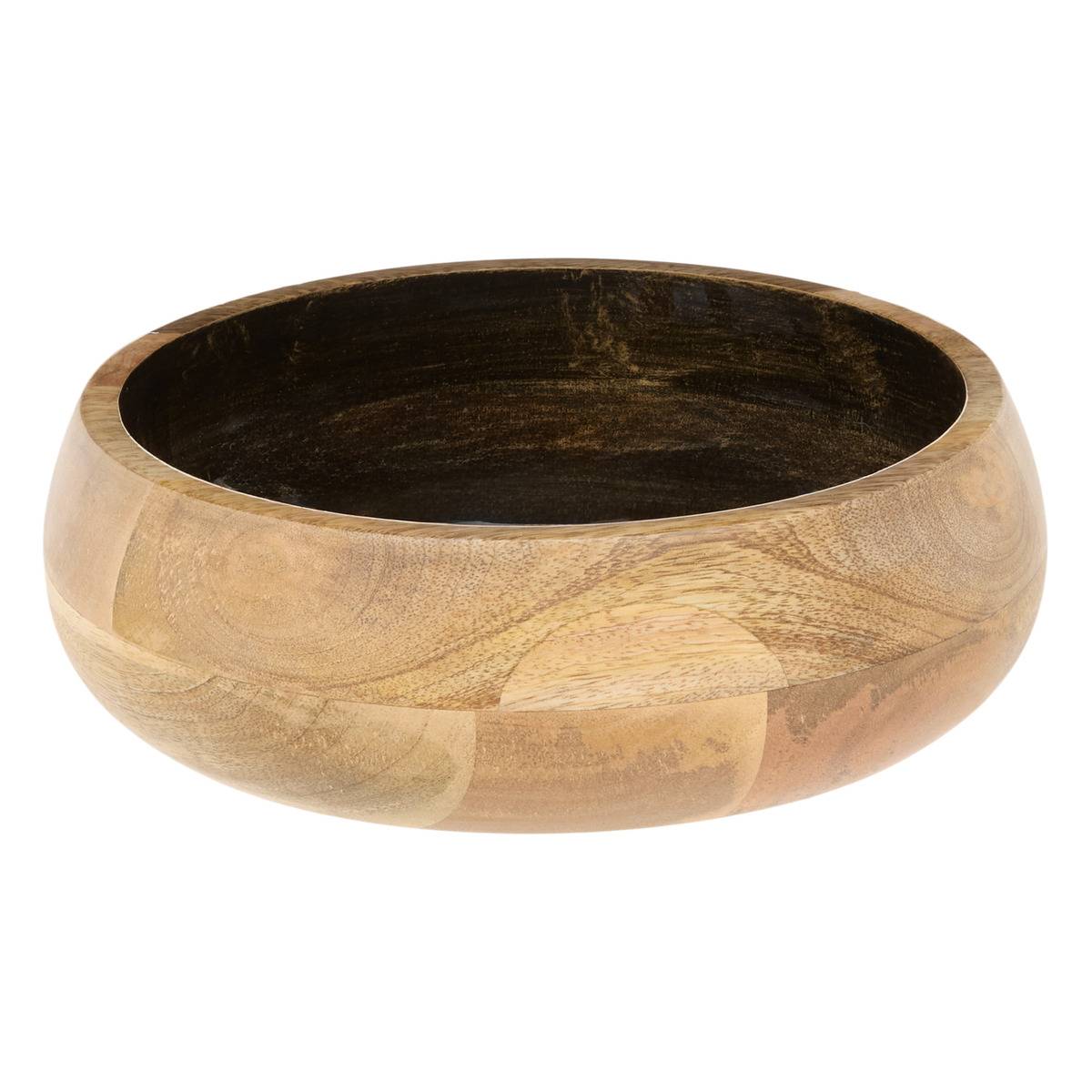 Zweifarbige Salatschüssel Aus Mangoholz „ava“, Durchmesser 25 Cm, Schwarz - Atmosphera Créateur D'Intérieur