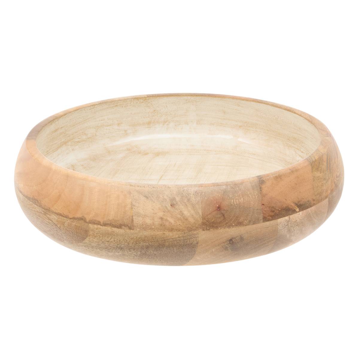 Zweifarbige Salatschüssel Aus Mangoholz „ava“, Durchmesser 31 Cm, Weiß - Atmosphera Créateur D'Intérieur