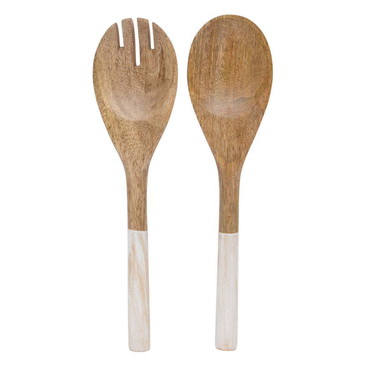 Zweifarbiges Salatbesteck „ava“, L 28 Cm, Weiß - Atmosphera Créateur D'Intérieur