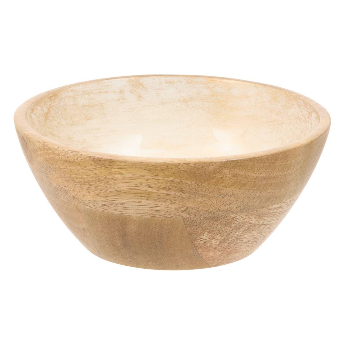 Zweifarbige Schale Aus Mangoholz „ava“, Durchmesser 16 Cm, Weiß - Atmosphera Créateur D'Intérieur