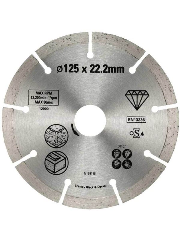 Stanley STA38107 Segmented Diamond Cutting Disc 125mm