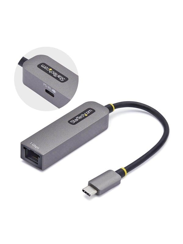 StarTech.com USB-C to Ethernet Adapter NIC 1Gbps - network adapter - USB-C 3.2 Gen 1 - Gigabit Ethernet + USB-C 3.2 Gen 1