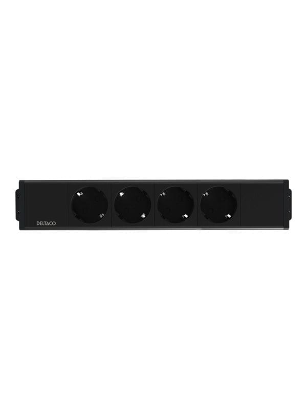 Deltaco Power Strip Under-Desk - 4 Outlets