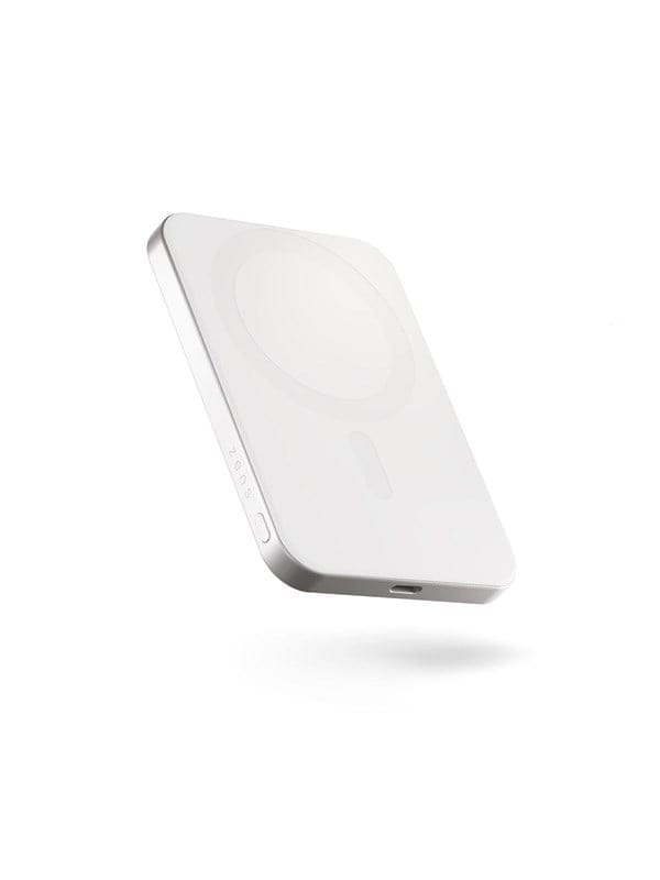 ZENS Slim Qi2 Aluminium Powerbank 5000 mAh - White Powerbank (Akku) - Weiß - 5000 mAh