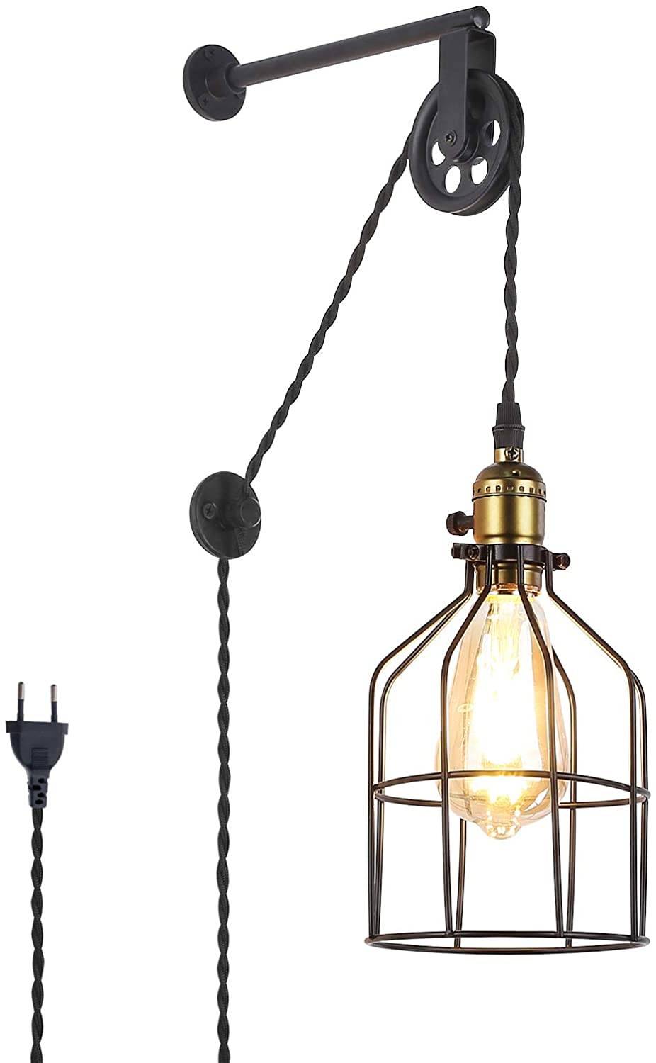 Barcelona Led - Clockwell' Käfig-pendelleuchte - Mit Stecker Und Schalter - E27