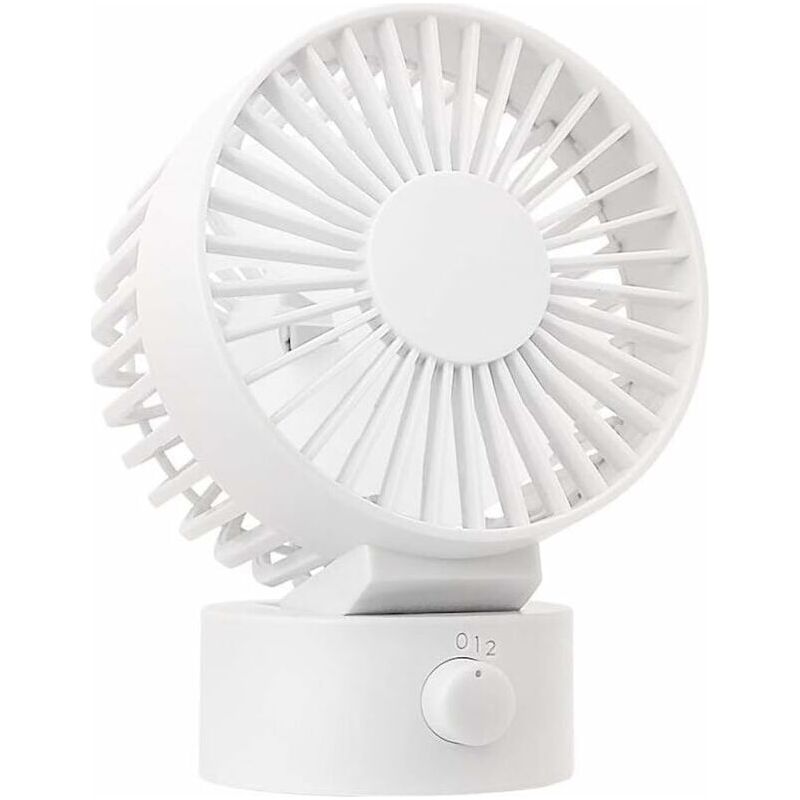 Forehill Geräuschloser Tischventilator, Tragbarer Usb-ventilator Für Büro, Zuhause, Arbeitszimmer Und Schlafzimmer – Weiß
