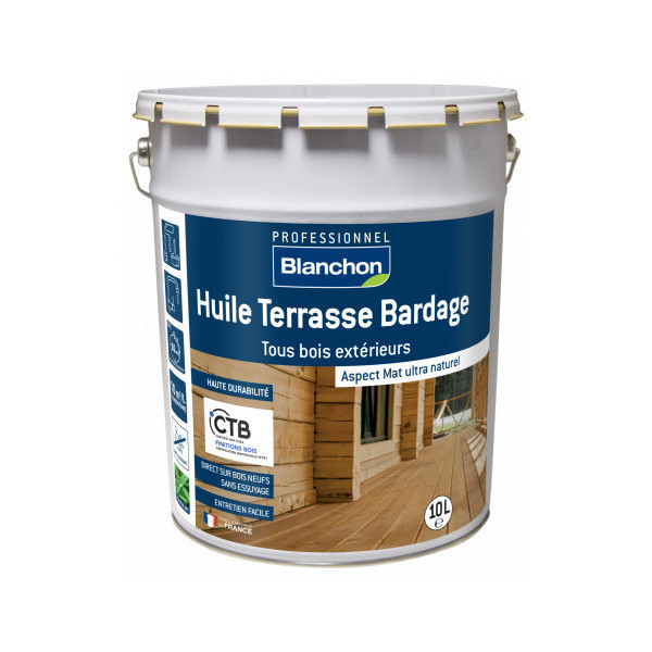 Terrassenöl Fassadenverkleidung 10l Naturholz - Blanchon