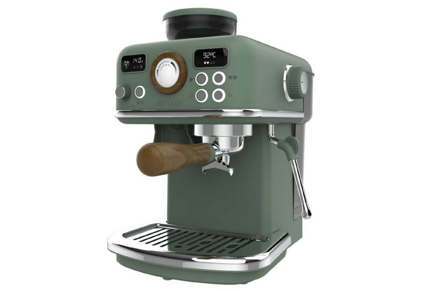 Cecotec Espressomaschine Power Espresso 20 Tradizionale Grind, 1500 W, Mahlwerk, 20 Bar, Pid