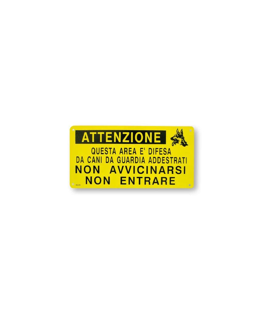 Set 12 Pezzi Cartello "area Difesa Cani Addestrati
