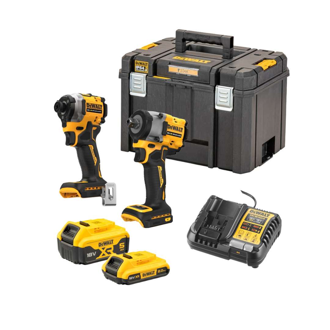 Dewalt - 6-teiliges Set Mit Akku-schlagschraubern, Akkus Und Ladegerät Dcf850na