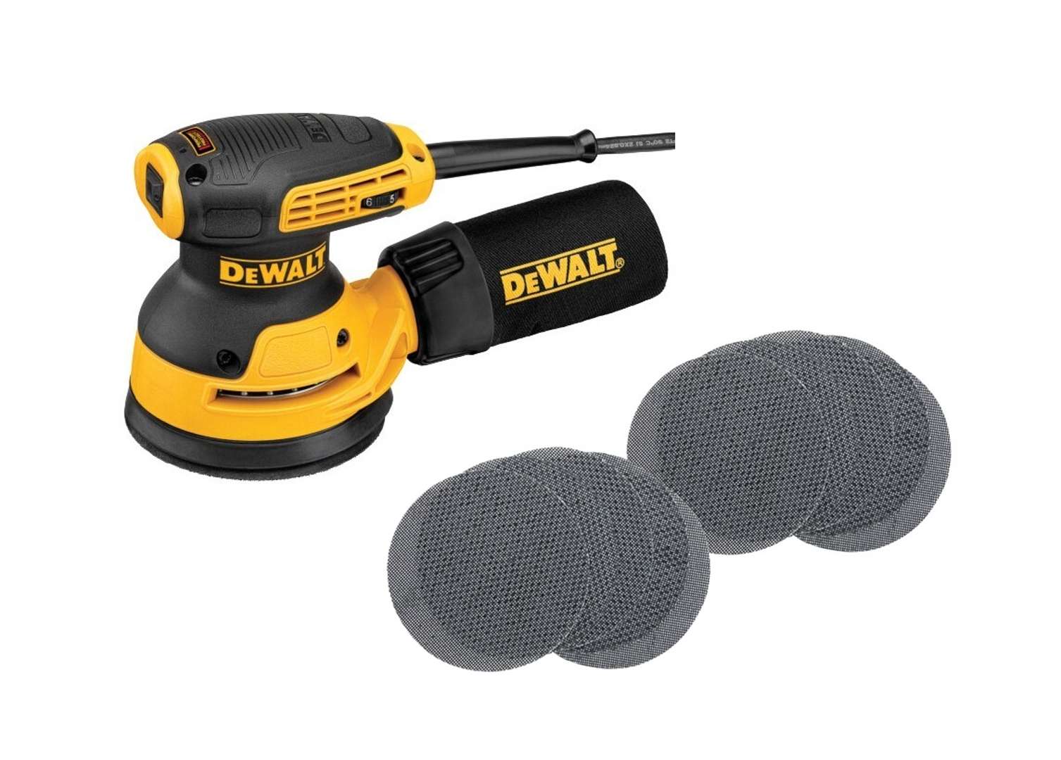 Dewalt - Exzenterschleifer 125 Mm, 280 W, Mit Zubehör Dwe6423a2