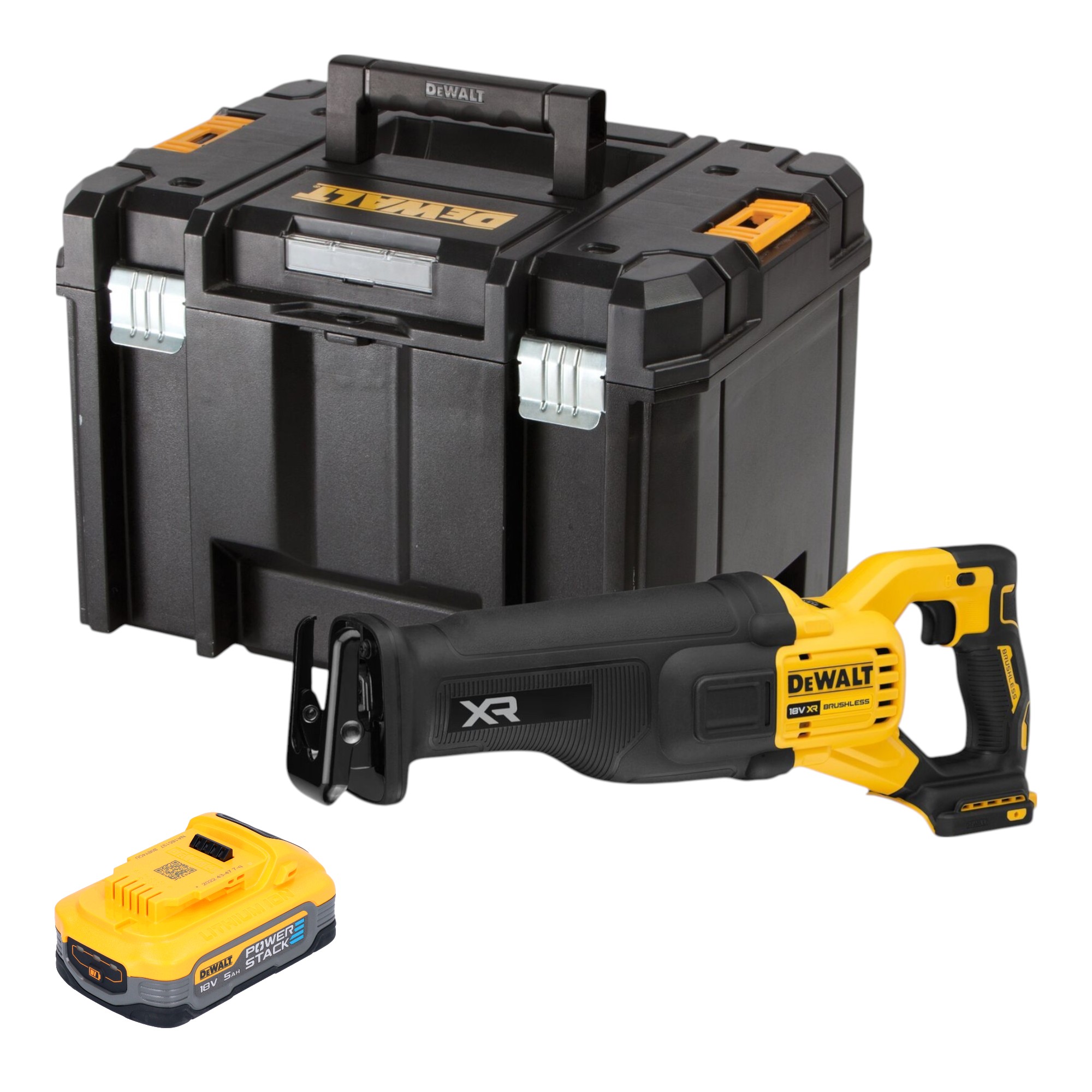 Dewalt Dcs 386 Nt Akku Säbelsäge 18 V Brushless + 1x Powerstack Akku 5,0 Ah + Tstak - Ohne Ladegerät