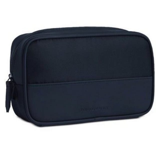 Burberry Textile Makeup Bag Dark Blue