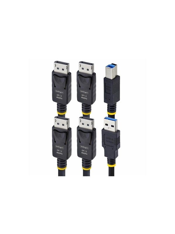 StarTech.com 6ft (1.8m) Dual-DisplayPort and USB 5Gbps KVM Cable - keyboard / video / mouse (KVM) cable - 1.83 m