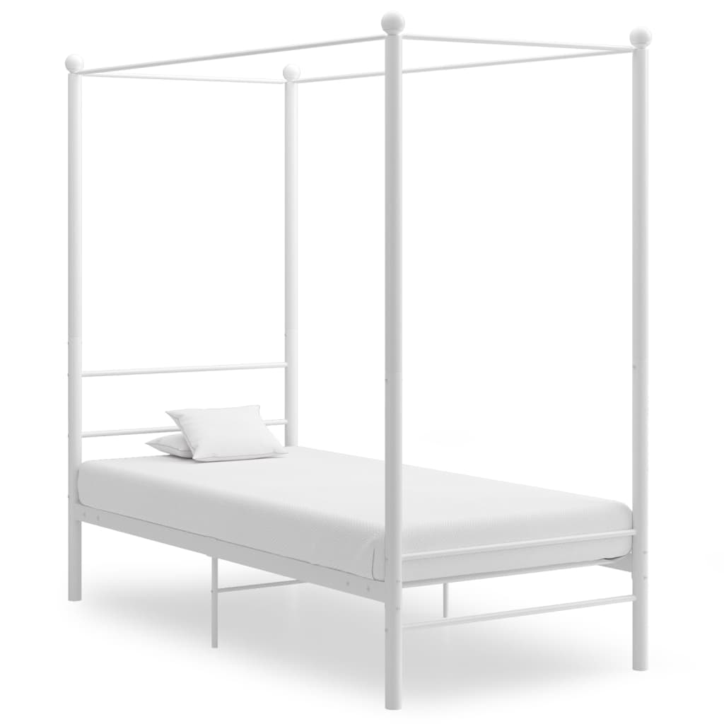 Himmelbett Weiß Metall 90x200 Cm