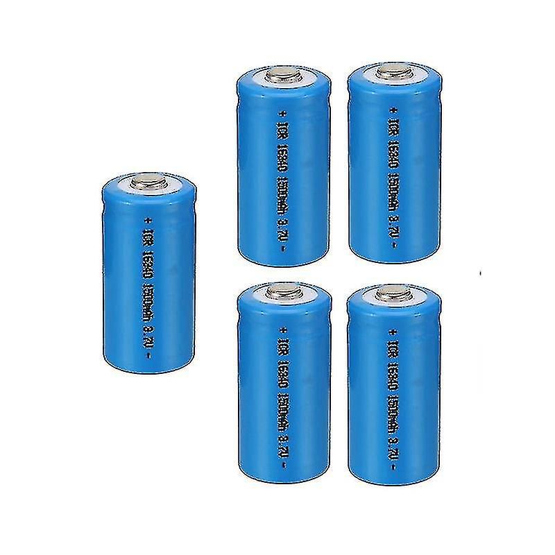 Chomel 3,7 V 1500 Mah 16340 Cr123a Li-ionen-akku Für Led-taschenlampen, Reise-ladegerät Für Cr123a 16340 Akkus, Gelb