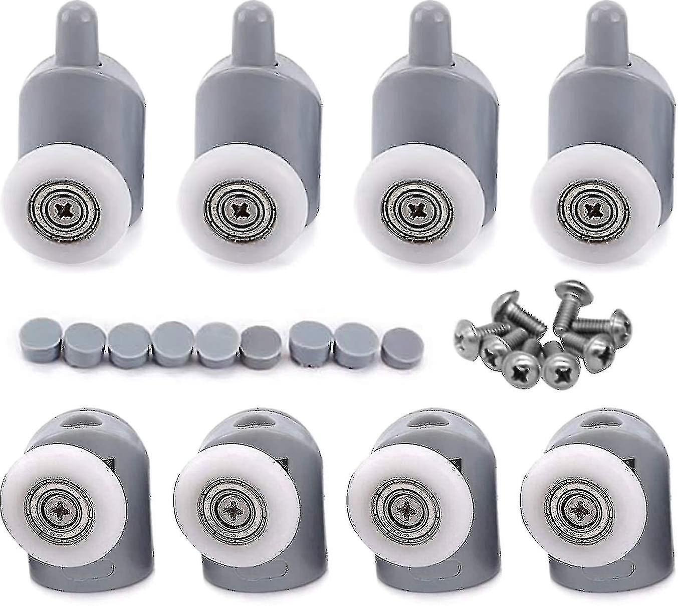 Duschkabinenrollen, Set Mit 8 Einfachen Rollen/rollen/führungen Für Duschkabinen, 23 Mm Durchmesser