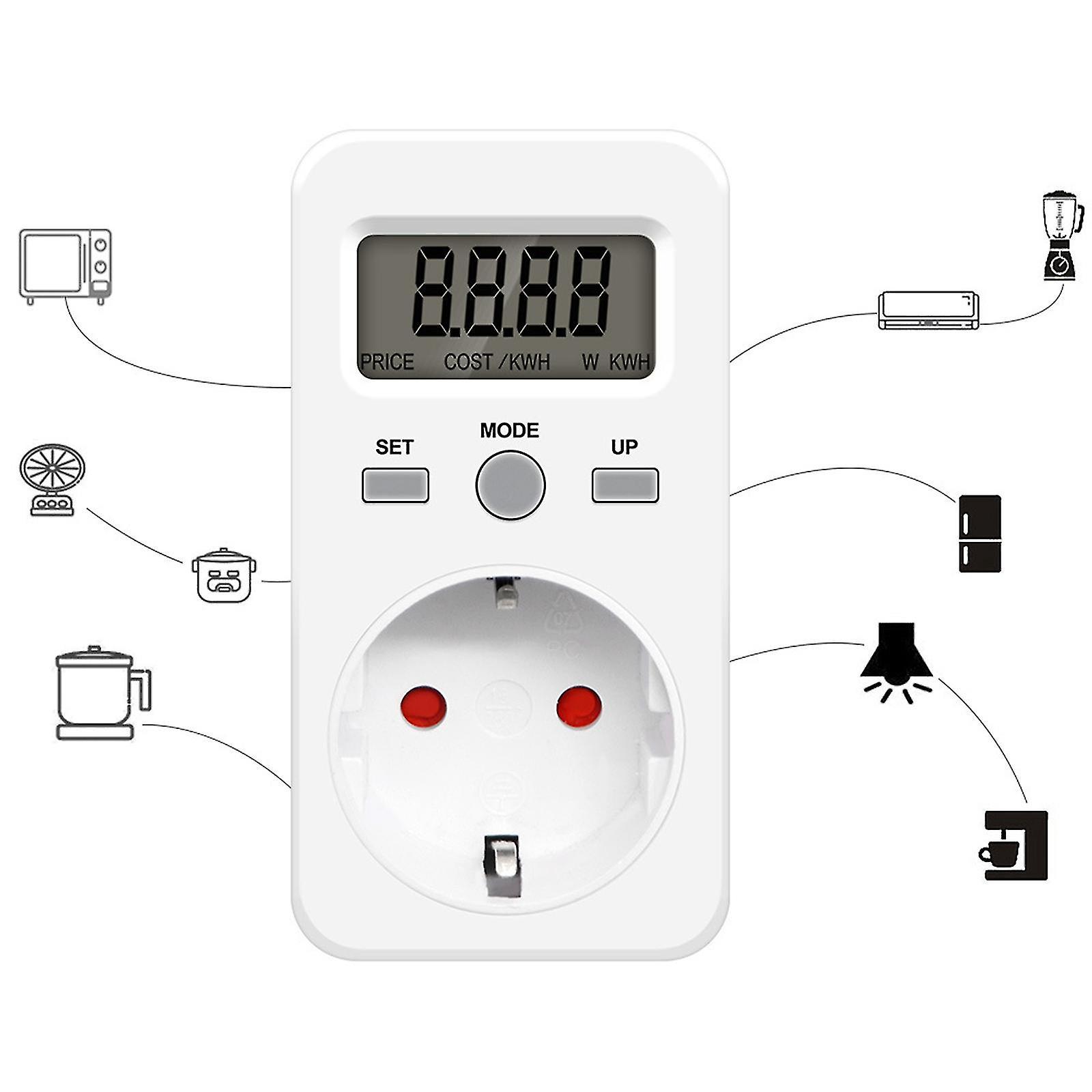 Energieverbrauchszähler, 230 V 16 A Stromzählersteckdose