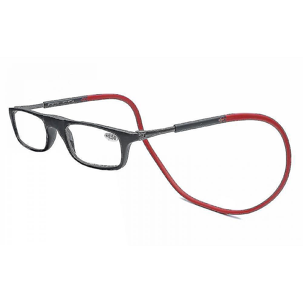 Hochwertige Lesebrille Mit Magnetverschluss, Zum Um-den-hals-tragen, Trendiges Design – 2,25-fache Vergrößerung