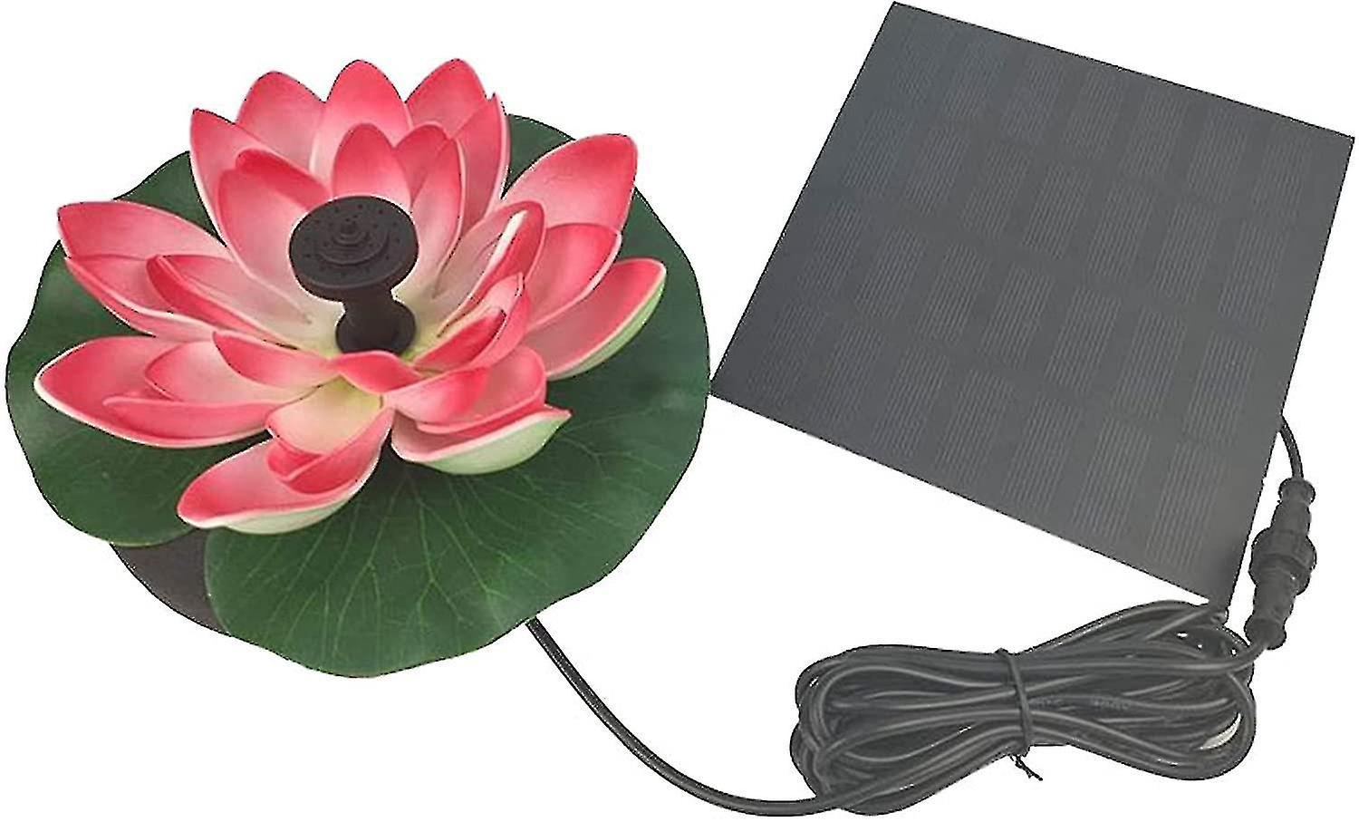 Solarbetriebener Gartenbrunnen, 2,5-w-solar-vogelbrunnen, Lotusförmige Schwimmpumpe Für Teich, Pool, Garten Und Hofdekoration.