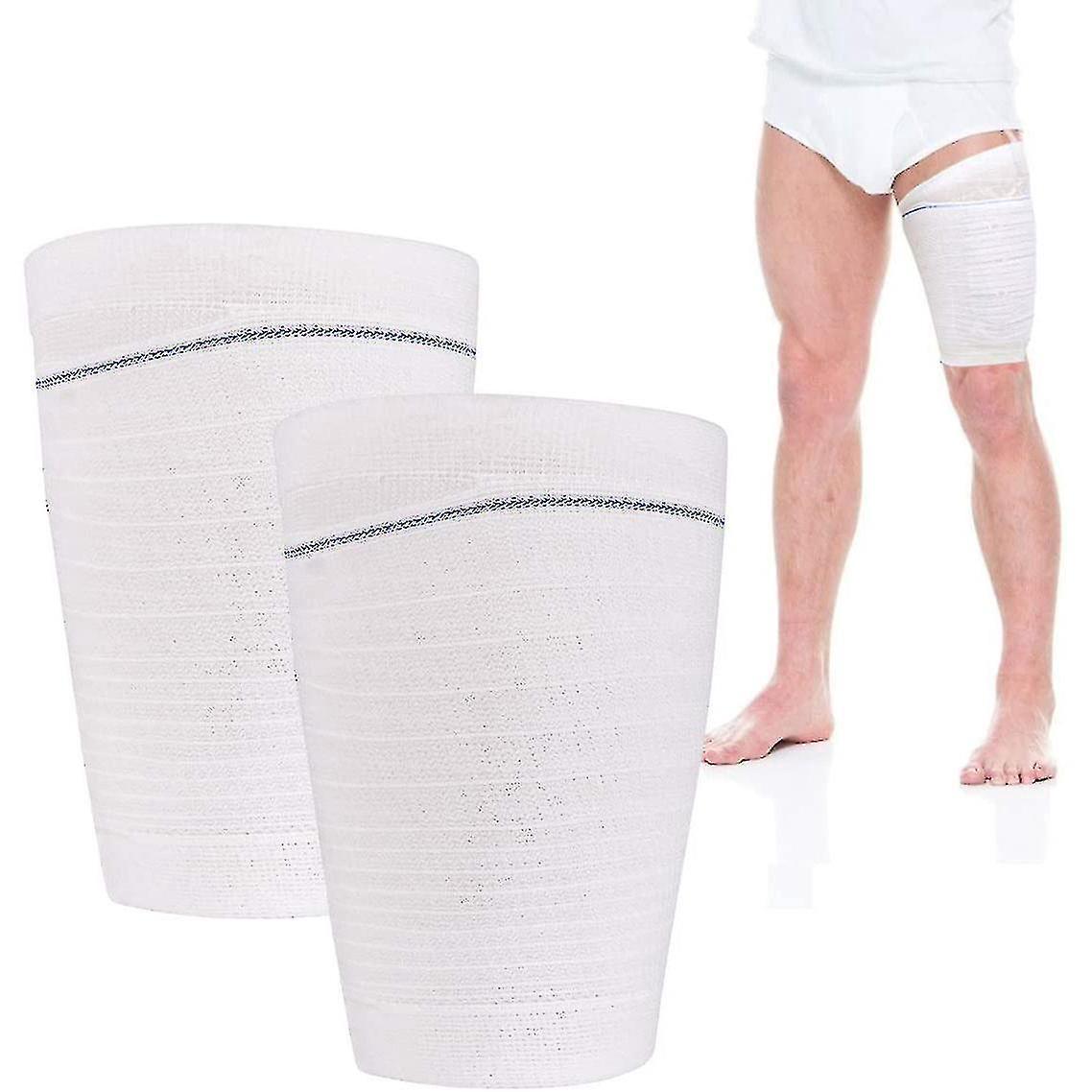 1/2 Stoffkatheterhüllen, Bein-urinbeutelstütze, Elastische Beinbänder (2 Stück)