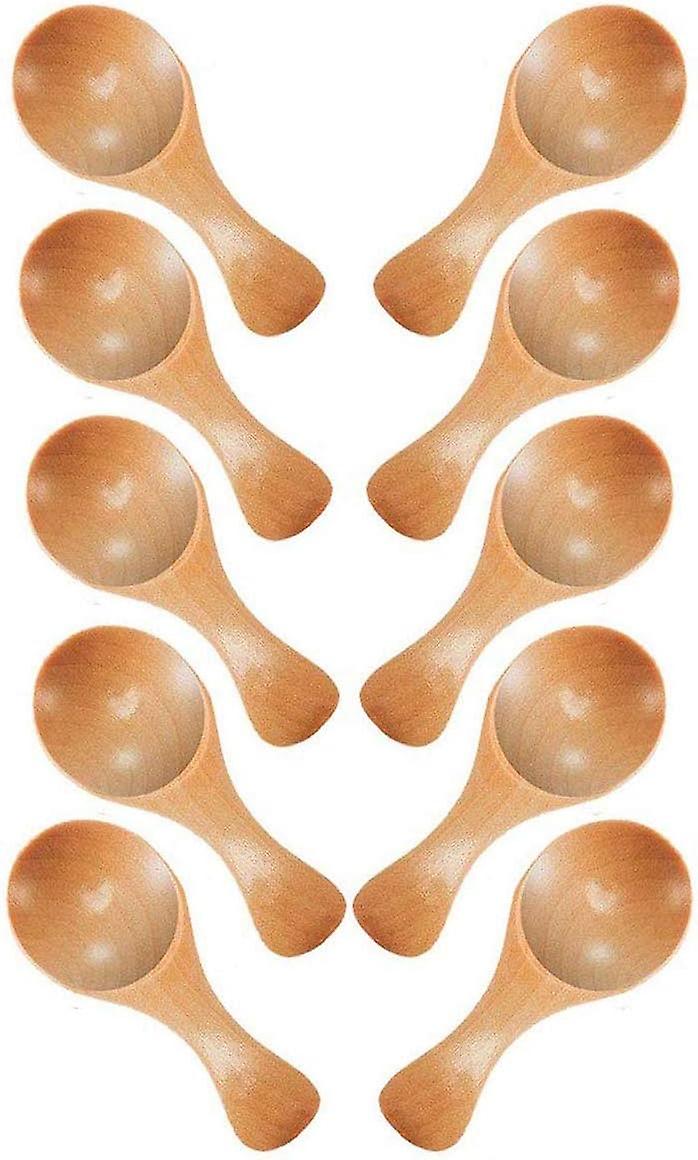 Set Mit 10 Kleinen Holzlöffeln Für Einmachgläser - Ideal Für Marmelade, Gewürze, Würzmittel, Zucker, Honig, Kaffee, Senf, Eiscreme Und Vieles Mehr.