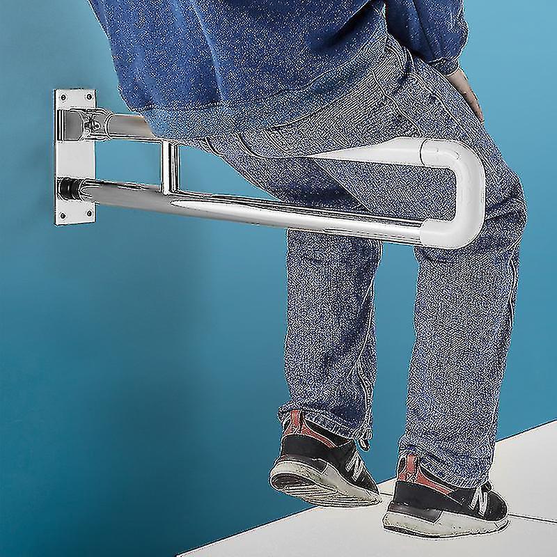 Klappbarer Haltegriff Für Toilette, Badezimmer, Rutschfest, Für Menschen Mit Behinderung Und Ältere Menschen, Duschhilfe, 6 Mm Stahlblech, 60 Cm, Gelb