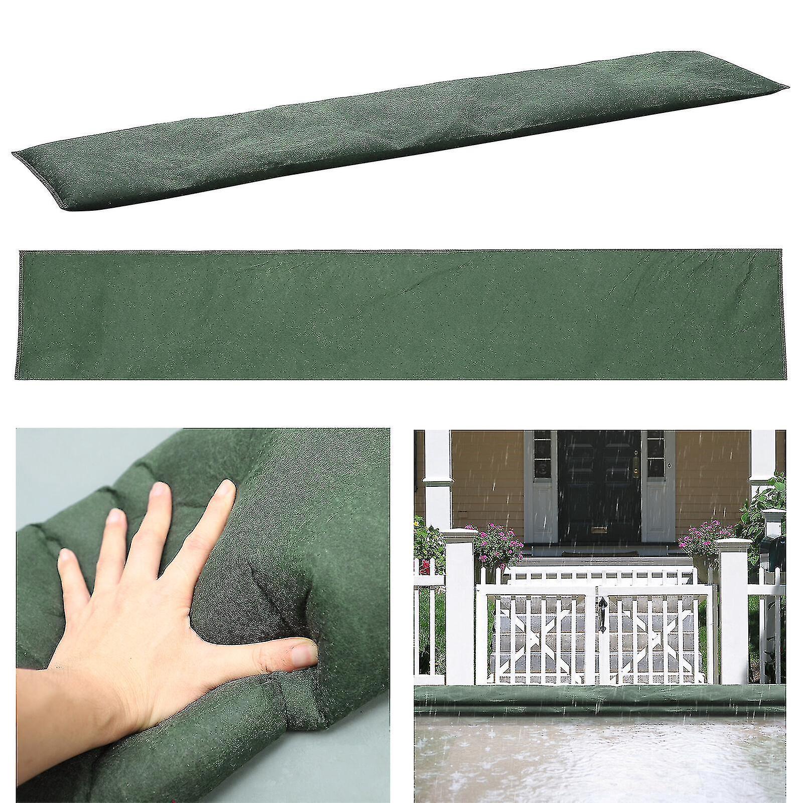 Wasseraktivierter Überschwemmungssack – Strapazierfähig, Wiederverwendbar Und Saugfähig – Überschwemmungsschutz Für Keller Und Garage – 25 X 100 Cm – Grün