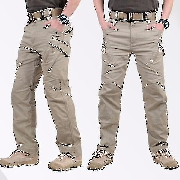 Herren-taktikhose, Swat-hose, Outdoor-sporthose, Wanderhose, Hose Mit Vielen Taschen, Trainingsoverall, Militärhose – M – Khaki