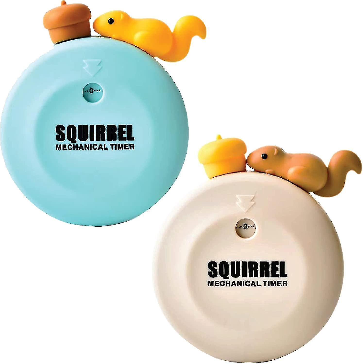 Magnetischer Timer Für Kinder, 60-minuten-visualtimer, Niedliche Mechanische Timer Für Klassenzimmer, Küche, Lesen, Sport (eichhörnchen) – 2er-pack