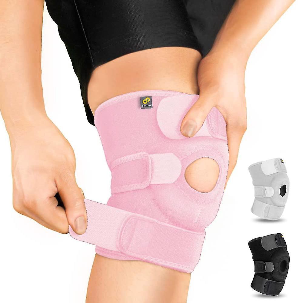 Verstellbare Kniebandage Mit Kompression Für Die Patellarsehne, Für Männer Und Frauen - Lindert Arthritische Schmerzen, Fördert Die Genesung Nach Verletzungen Und Ist Ideal Zum Laufen (rosa).