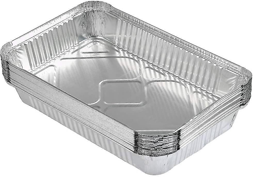 Set Mit 25 Aluminium-grillblechen, Ideal Zum Kochen, Braten, Backen, Einfrieren Und Aufbewahren Von Lebensmitteln. Große Aluminium-lebensmittelschalen (31 Cm X 21 Cm X 5 Cm).