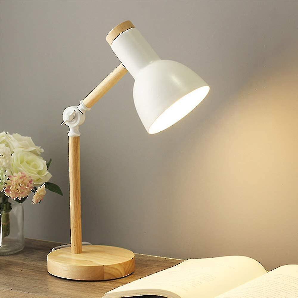 Dekorative Tischleuchte, E27 Led-schreibtischleuchte, Moderne Holzleuchte Fürs Wohnzimmer