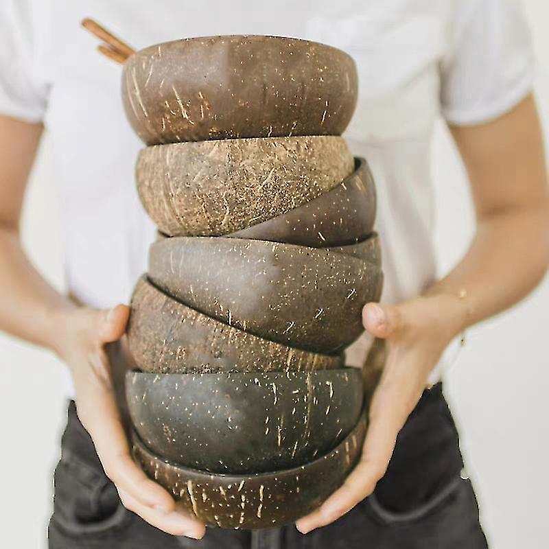 Geschirrset Aus Kokosnussholz, Natürliche Kokosnussschalen – 5 Schalen