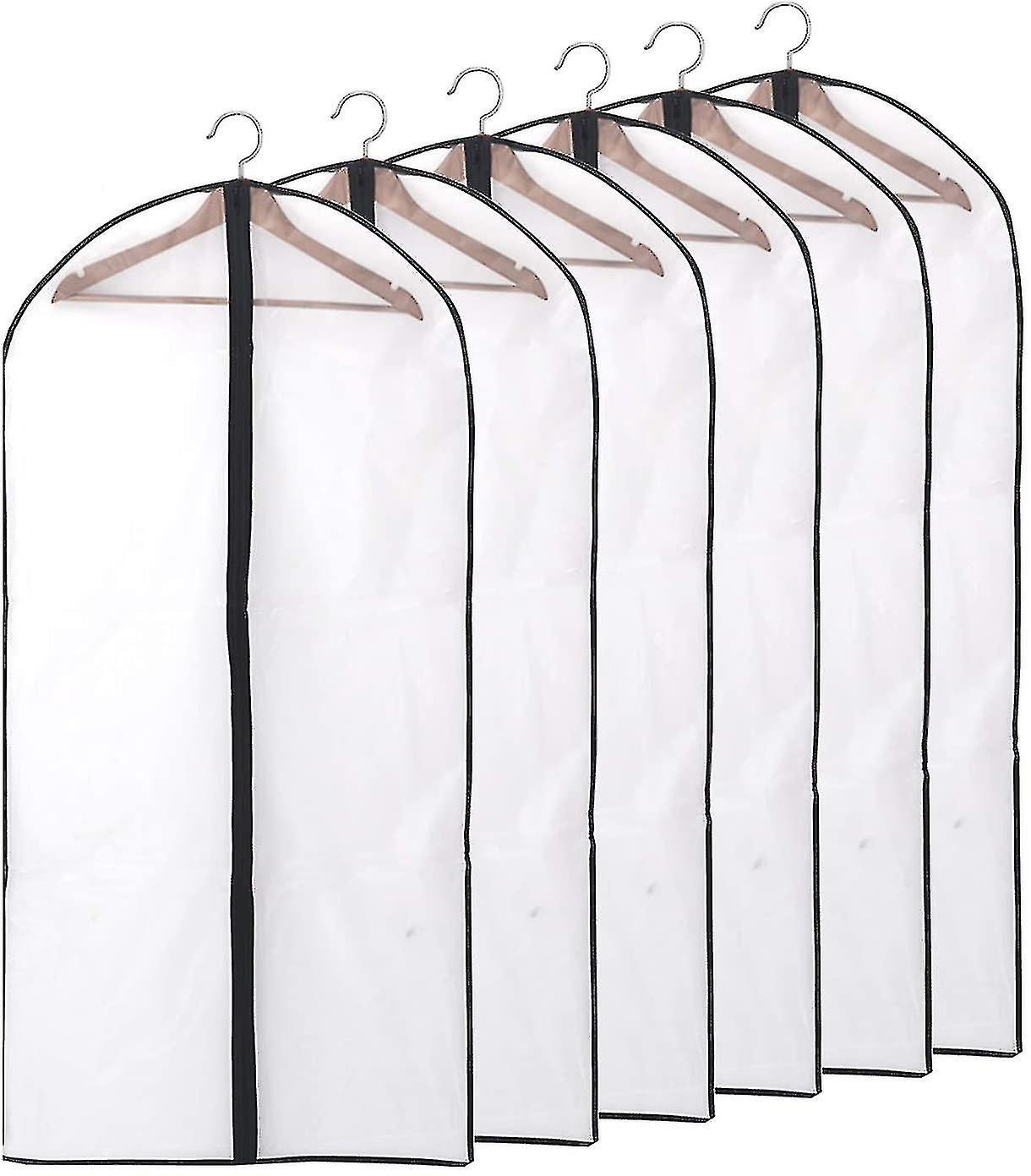 Set Aus 12 Langen Kleidersäcken Für Anzüge, 60 X 120/100 Cm, Transparente Kanten.