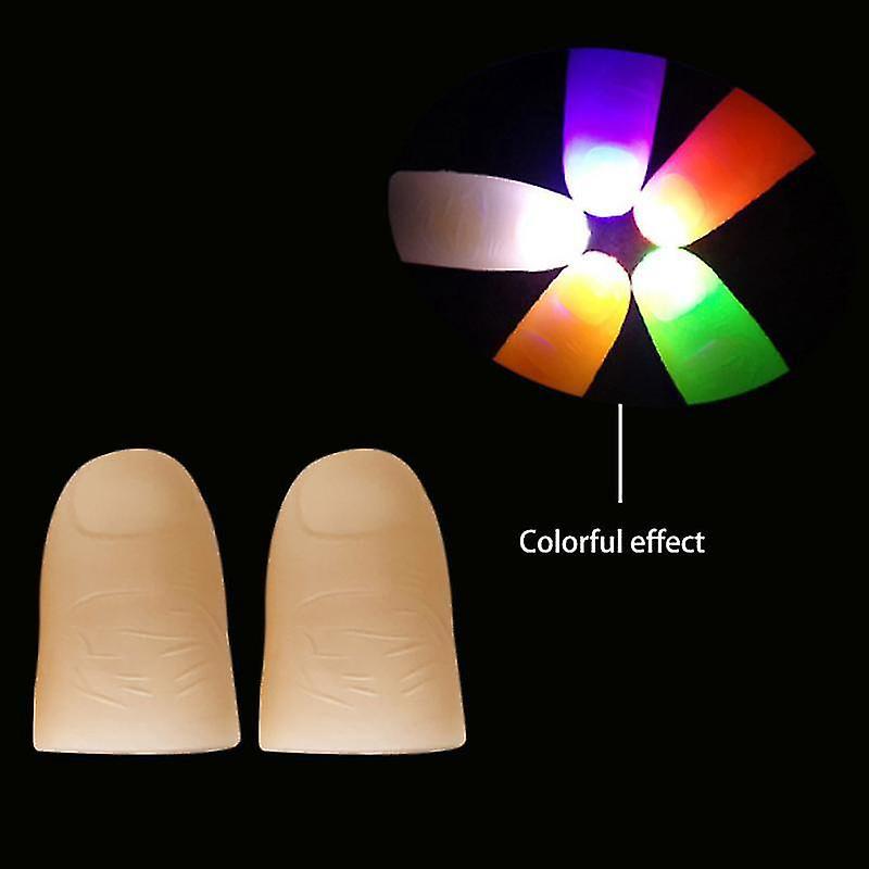 Magisches Leuchtdaumenspielzeug, Leuchtende Daumen, Blinkende Leds, Zaubertrick, Buntes Licht