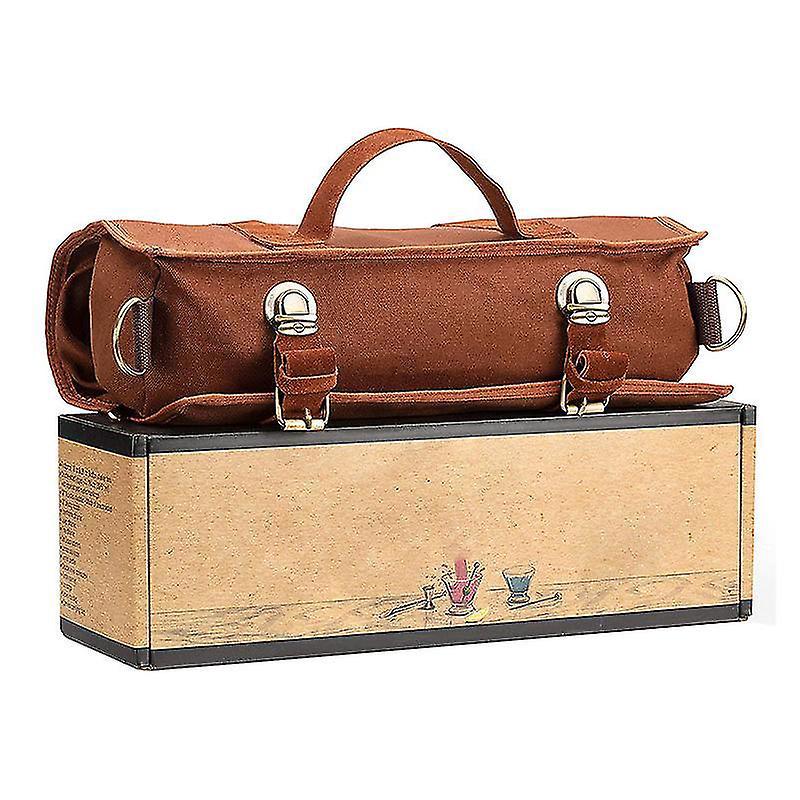 Tragbares Barset Aus Canvas Und Leder