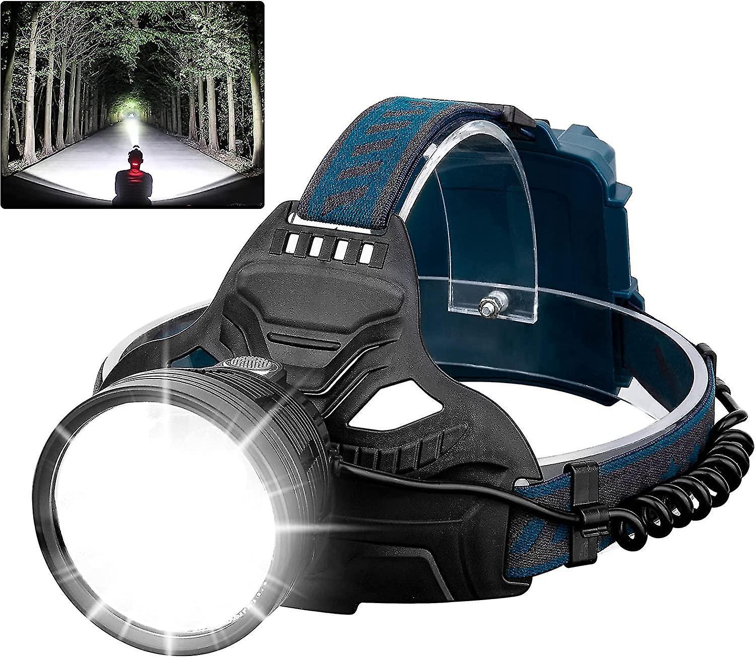 Wiederaufladbare Led-stirnlampe Für Erwachsene, Ultrahelle 90.000 Lumen, 4 Einstellbare Beleuchtungsmodi, Ipx5 Wasserdicht, Usb-aufladbar.