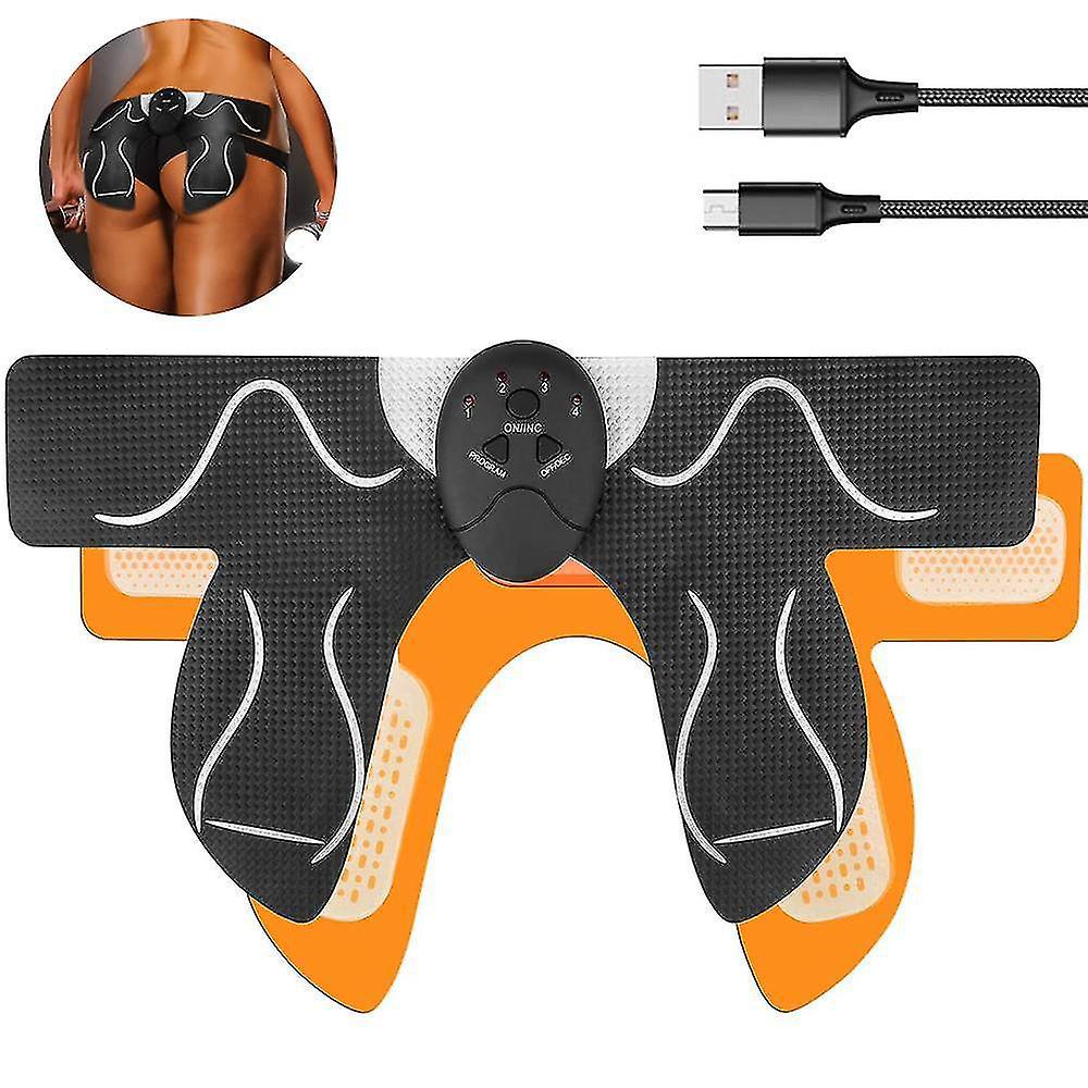 Weißer Bauchmuskelstimulator, Elektrisches Hüftgerät, Gerät Zur Hüftstraffung, Elektronischer Muskeltrainer Für Den Rücken, Intelligenter Und Tragbarer Bauch- Und Gesäßstimulator Für Männer Und Frauen