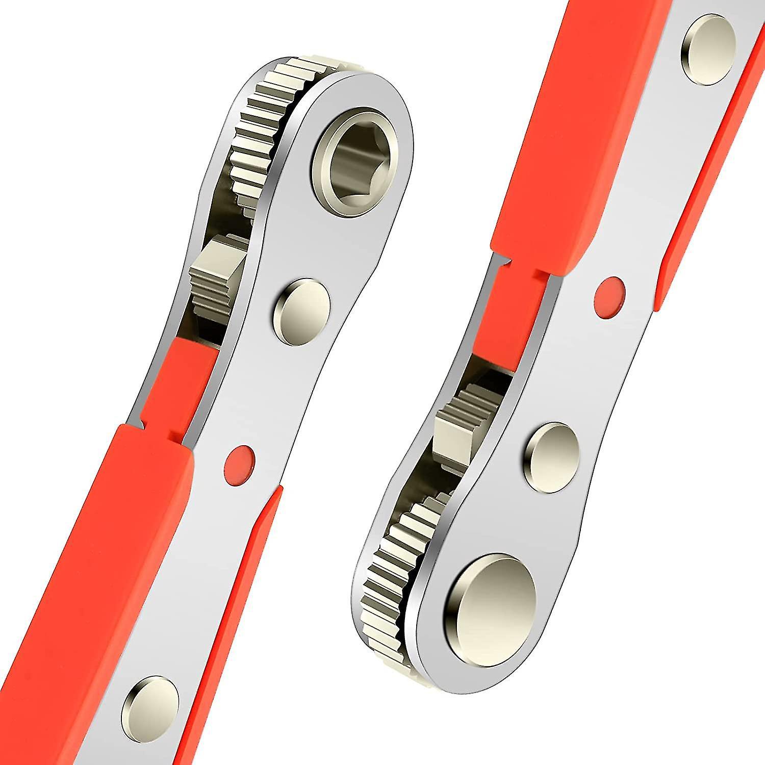 Mini-ratschenschlüssel, Rechtwinkliger Magnetischer Kreuzschlitzschraubendreher Für Schwer Zugängliche Stellen, Mit 1/4-zoll-antrieb, Hohem Drehmoment, Versetzt Und Umkehrbar.