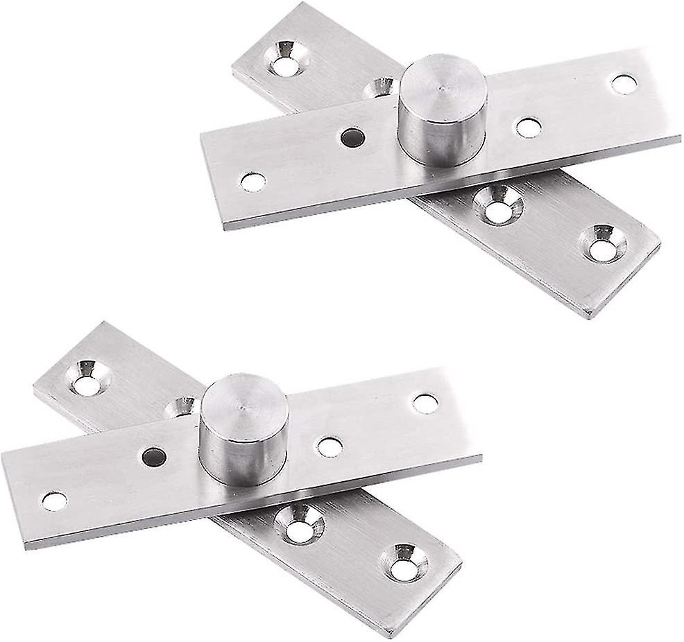 Set Aus 2 Um 360° Drehbaren Türscharnieren Aus Edelstahl Mit 75 X 17 Mm Befestigungsschrauben