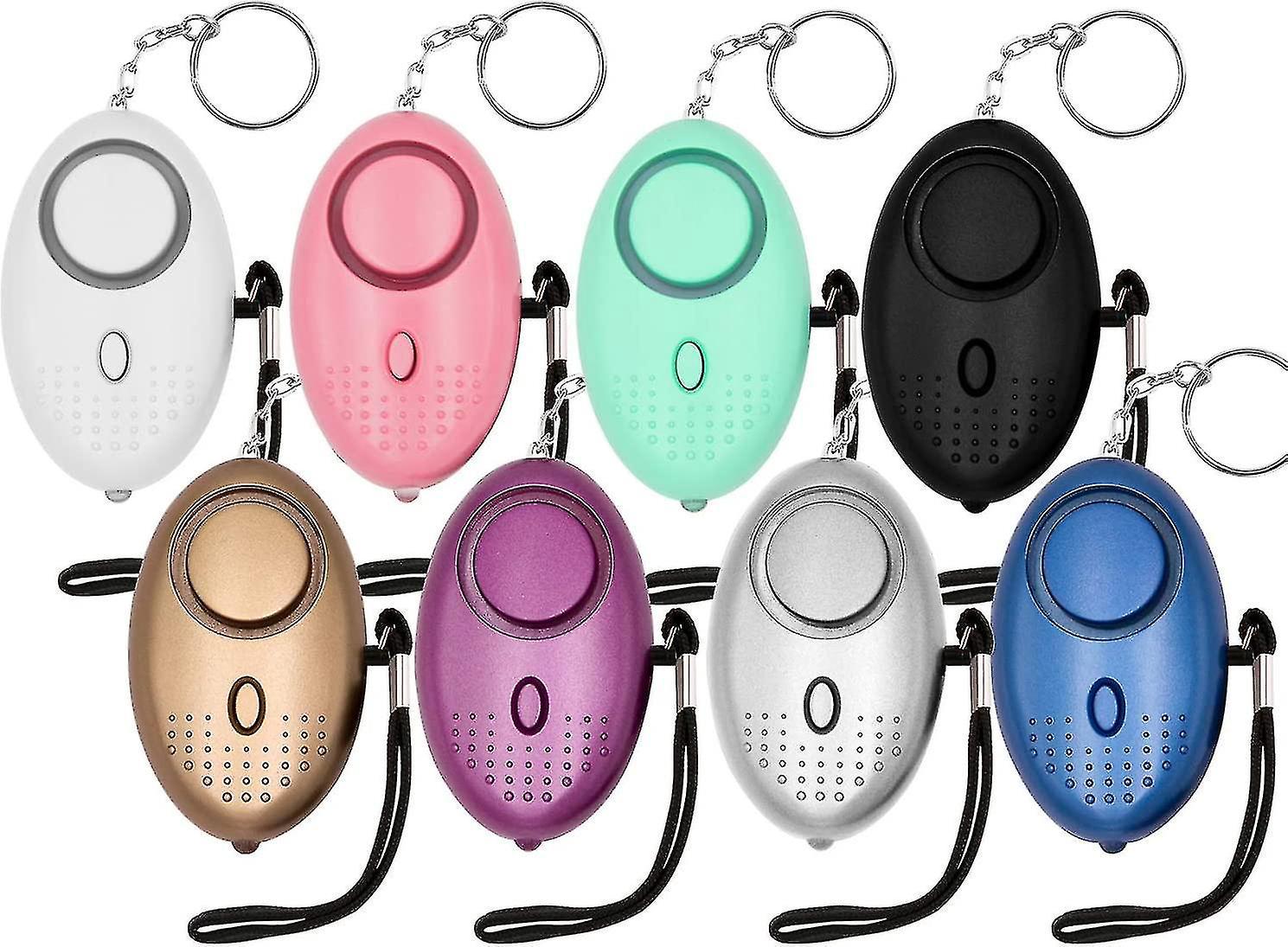 Safe Sound Personenalarm, 8er-pack 140db Personenalarm-schlüsselanhänger Mit Led-leuchten, Notfallalarm Für Frauen, Männer, Kinder Und Senioren