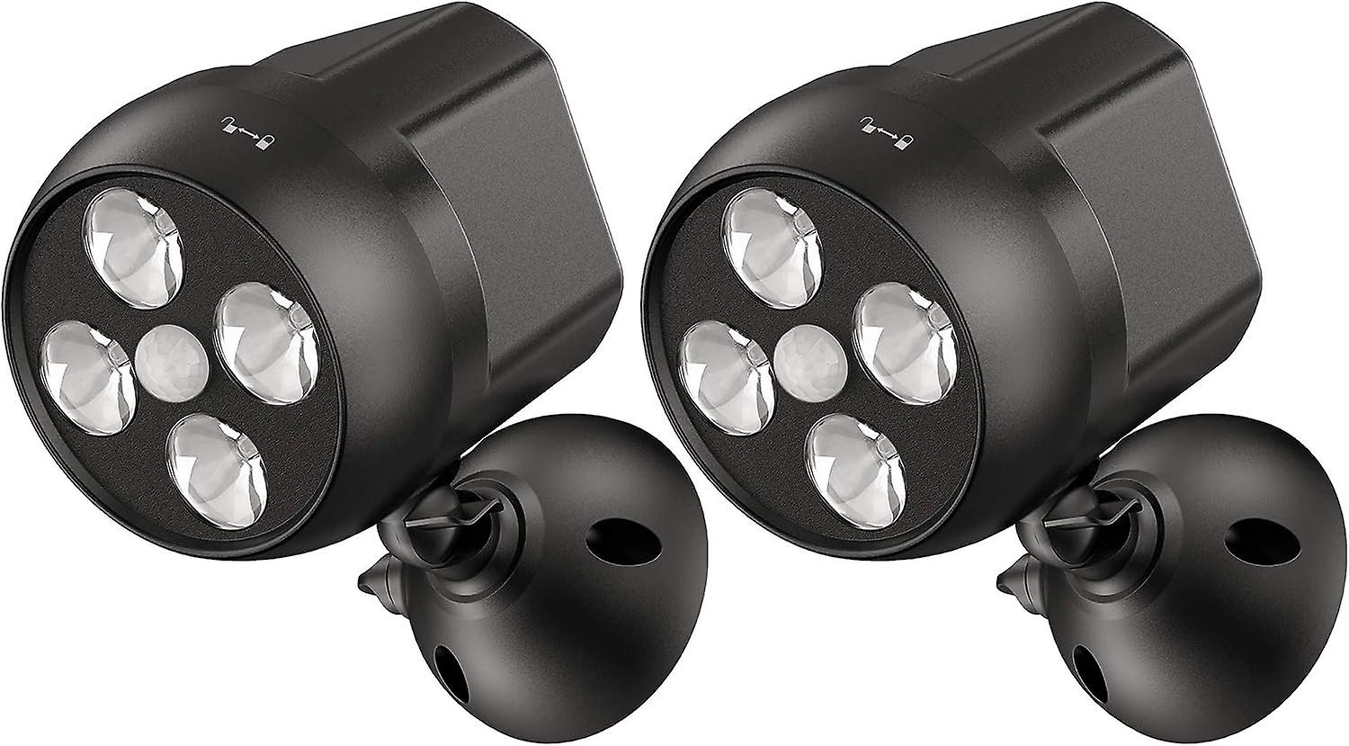 Set Mit 2 Kabellosen, Wasserdichten, Bewegungsaktivierten Led-außenleuchten