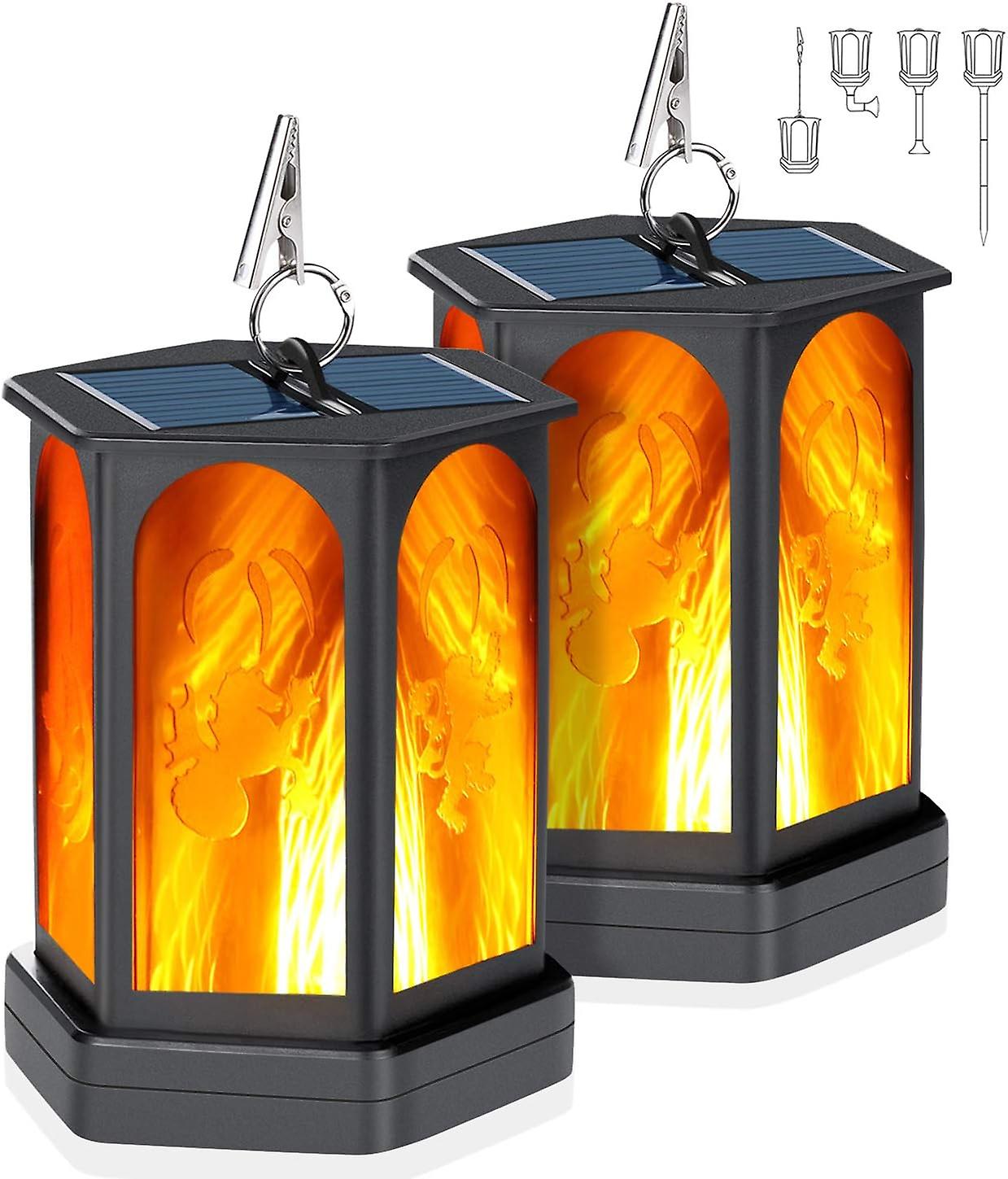 Set Mit 2 Seltenen Perlmutt-solarlaternen – Solarlampen Und -fackeln – Energieklasse A+++ – 13,3 Cm X 12 Cm X 15,7 Cm