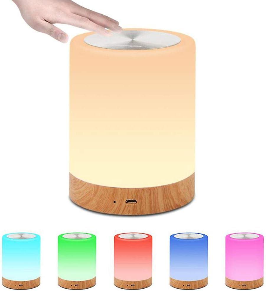 Rgb-led-nachttischlampe Mit Farbwechselfunktion, Berührungssensor Und Usb-akku – Tragbares Nachtlicht Fürs Schlafzimmer