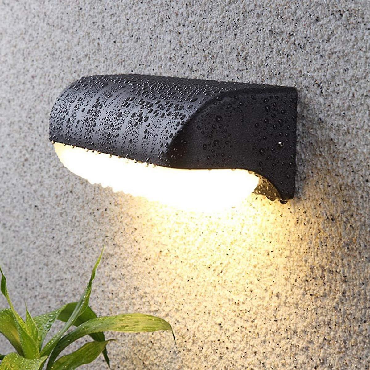 12w Ip65 Led-außenwandleuchte, Modern Und Wasserdicht, Aus Aluminium Und Acryl, Warmweiß 3000k, Abmessungen 26 X 10 X 6 Cm, Energieklasse A+.