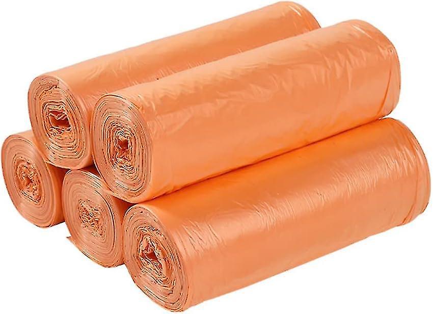 Kleine, Reißfeste, Dicke Und Biologisch Abbaubare Müllbeutel Für Küche, Büro, Haushalt, Bad Und Schlafzimmer. Packung Mit 100 Stück, Zufällige Orange Farbe, 4,5 M (177 Zoll).