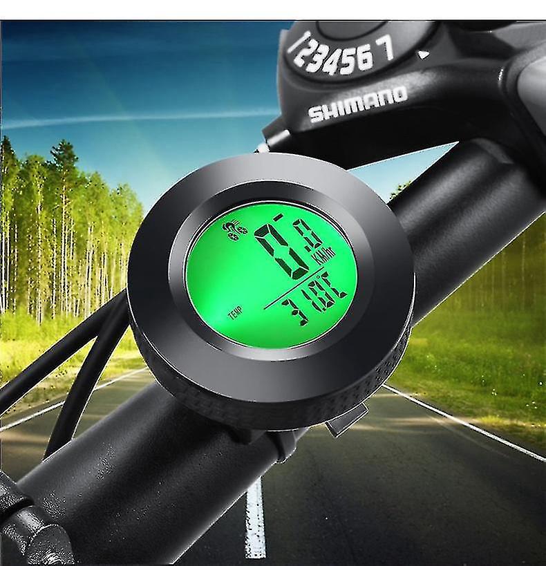 Kabelloser Fahrradcomputer, Wasserdichter Kabelloser Fahrradcomputer, Geschwindigkeitsmesser Mit Dreifarbiger Hintergrundbeleuchtung, Lcd-kilometerzähler