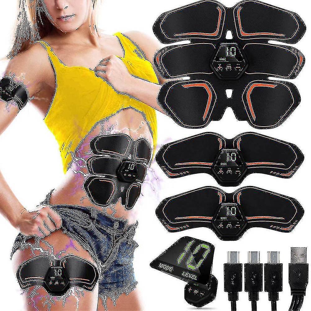 Ems-elektromuskelstimulator, Bauch- Und Hüftvibrator, Usb-aufladbar, Für Das Heim-fitnessstudio, Tragbares Kabelloses Schlankheitsmassagegerät.