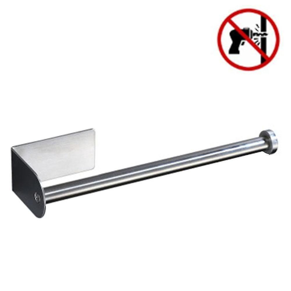 Verchromter, Selbstklebender Toilettenpapierhalter, 3 M, Stai-35cm-silber